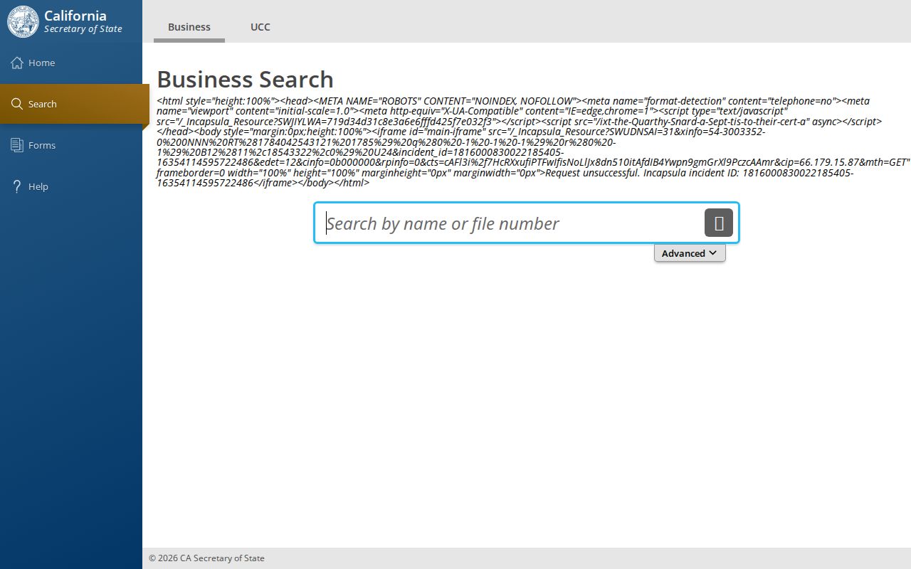 Laguna Beach people search using California SOS bizfile business records