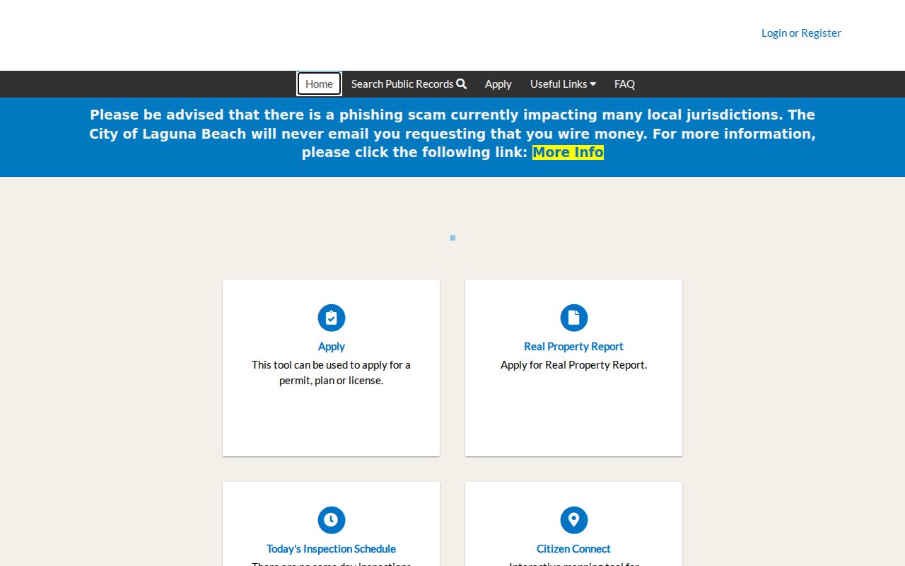 Laguna Beach records in the Tyler Civic Access portal